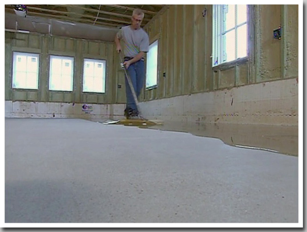garage floor process base spread