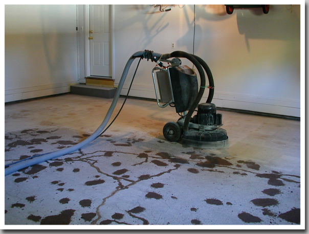garage floor process grinding